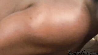 Black Amateur Gets A Large Facial