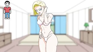 Cachipun With Waifu - Playing Punk, Paper, Scissors With Dragon Ball Android eighteen Until Screwing Her