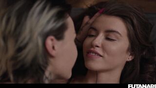 Tomboy Lesbian babes Futanari Sexfight - Wrestling Prison Tattoo Cuties Having Excited Pleasure with CUM Play