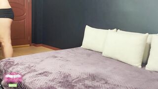 When my spouse's ally stayed at our abode, I secretly entered his room and had myself banged.