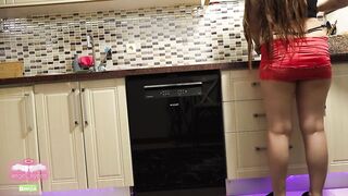 Hot sexy gal is cooking in the kitchen part 28